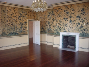 Dark Stained Flooring in Historic Home