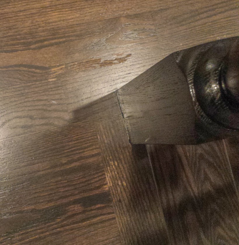 Don't use tape on wood floors