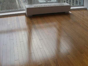 Medium Red Oak Flooring in a Highrise