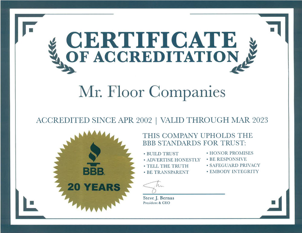 BBB Accredited for 20 years... and counting!
